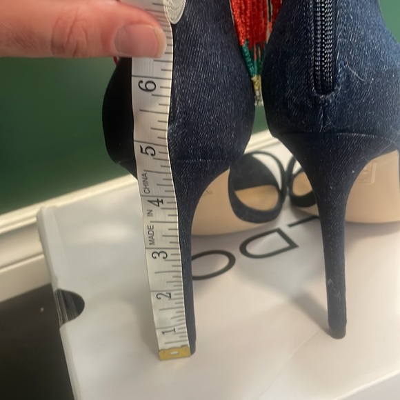 Aldo denim beaded heels - Picture 11 of 12